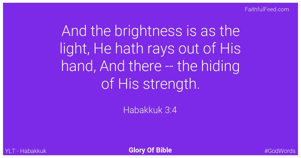 Habakkuk 3:4 - Ylt