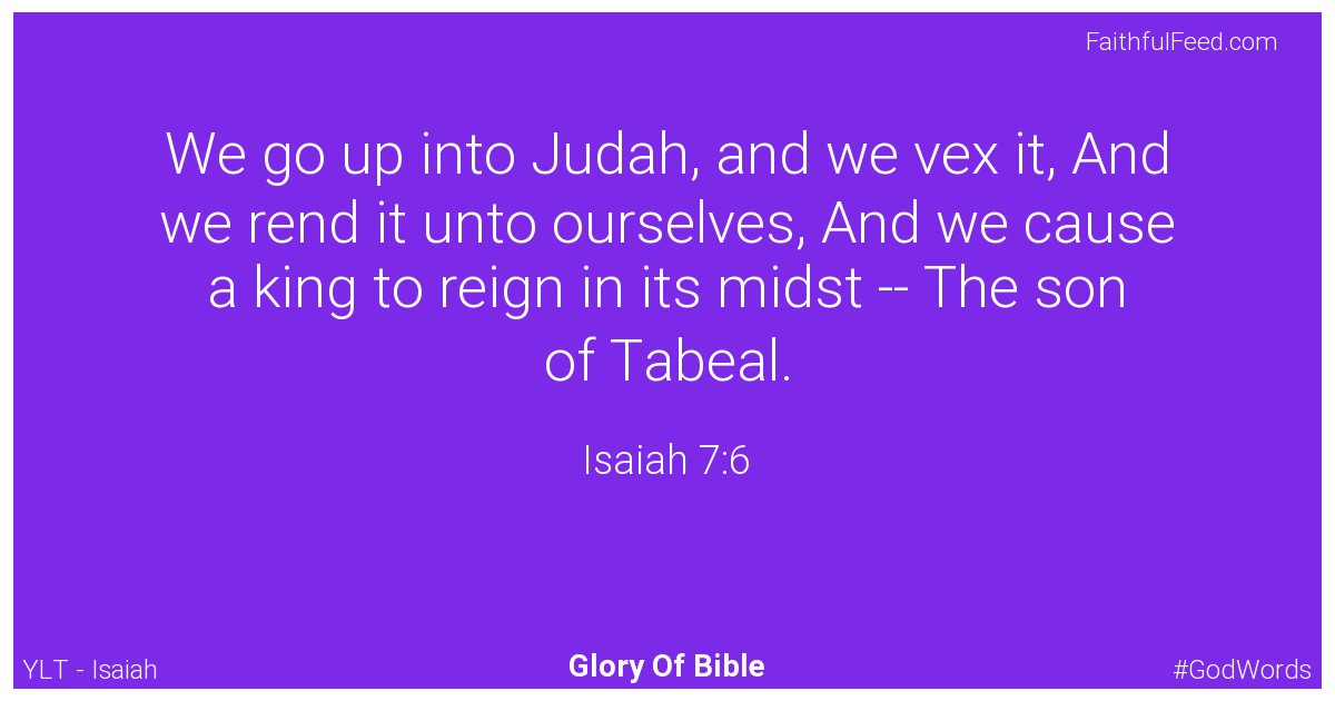 Isaiah 7:6 - Ylt