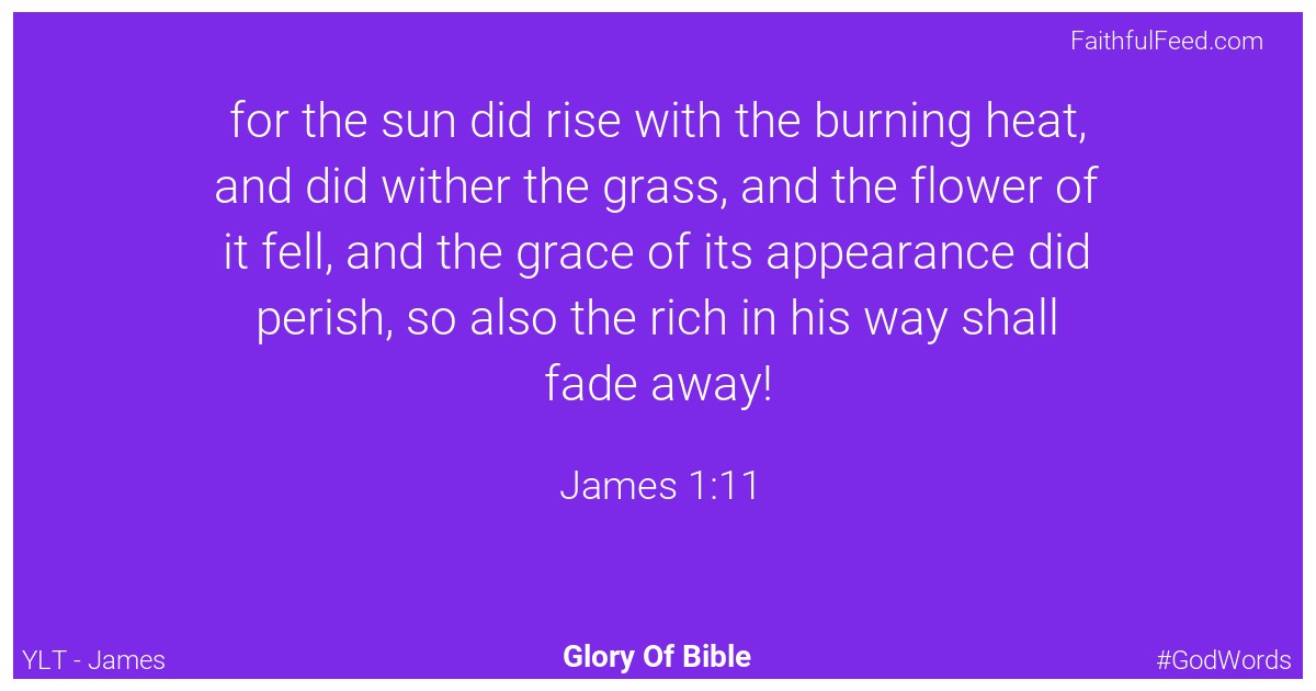 James 1:11 - Ylt
