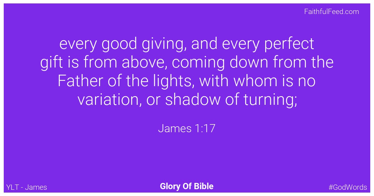 James 1:17 - Ylt