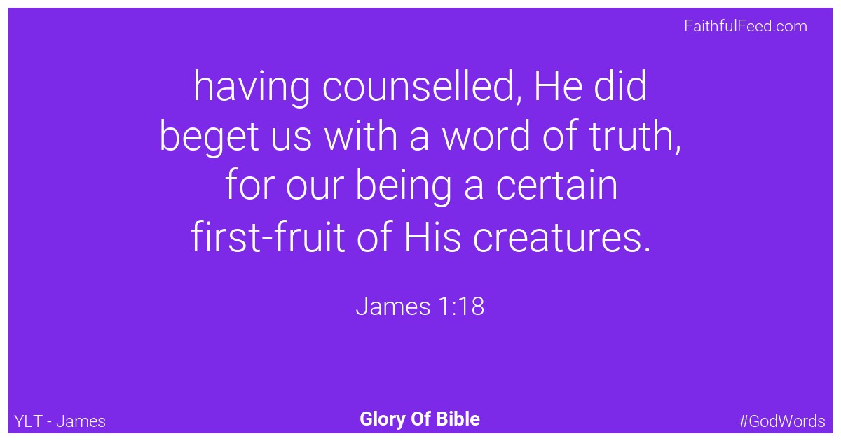 James 1:18 - Ylt