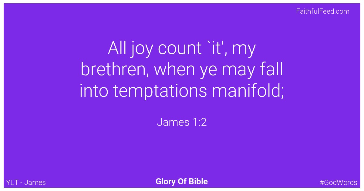 James 1:2 - Ylt