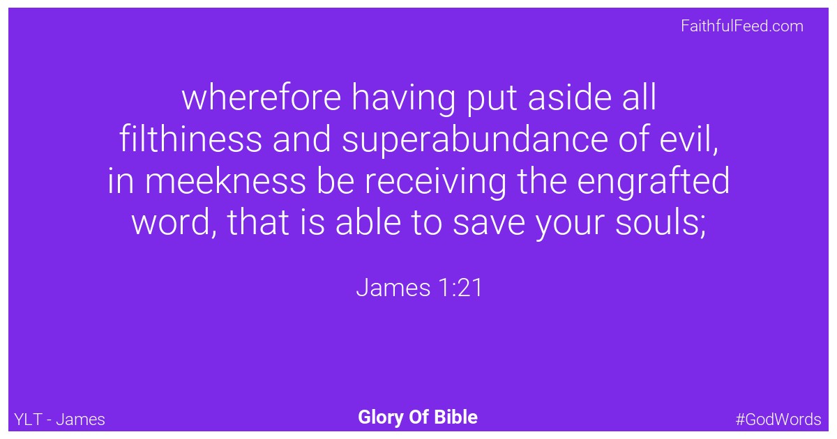 James 1:21 - Ylt