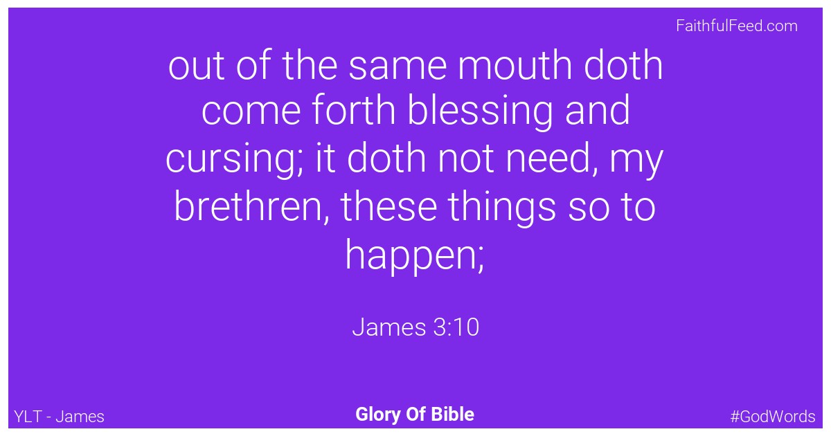 James 3:10 - Ylt