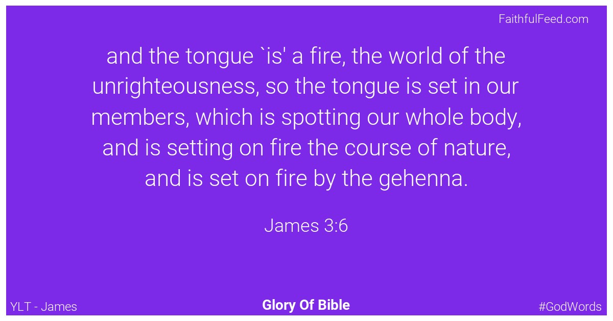 James 3:6 - Ylt