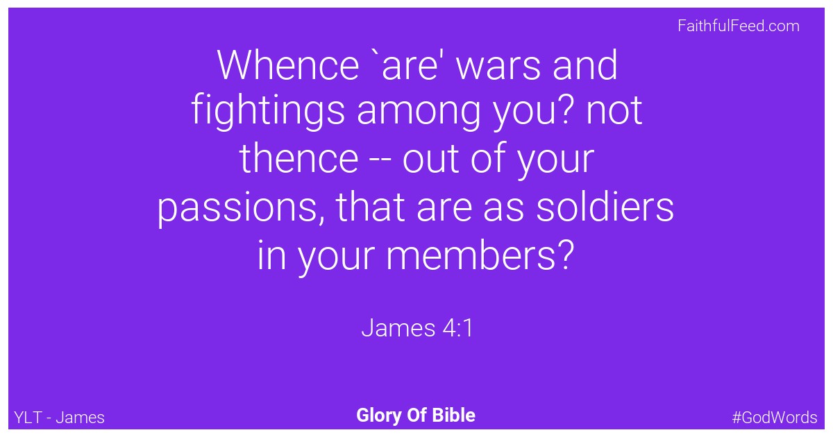 The Bible Verses from James Chapter 4 - Ylt