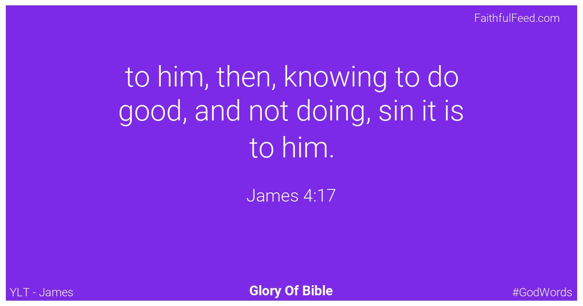 James 4:17 - Ylt