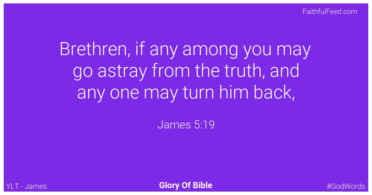 James 5:19 - Ylt