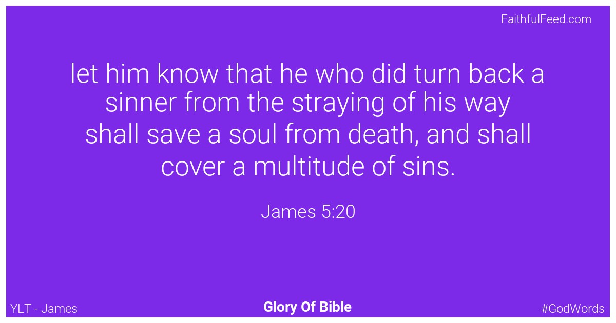 James 5:20 - Ylt