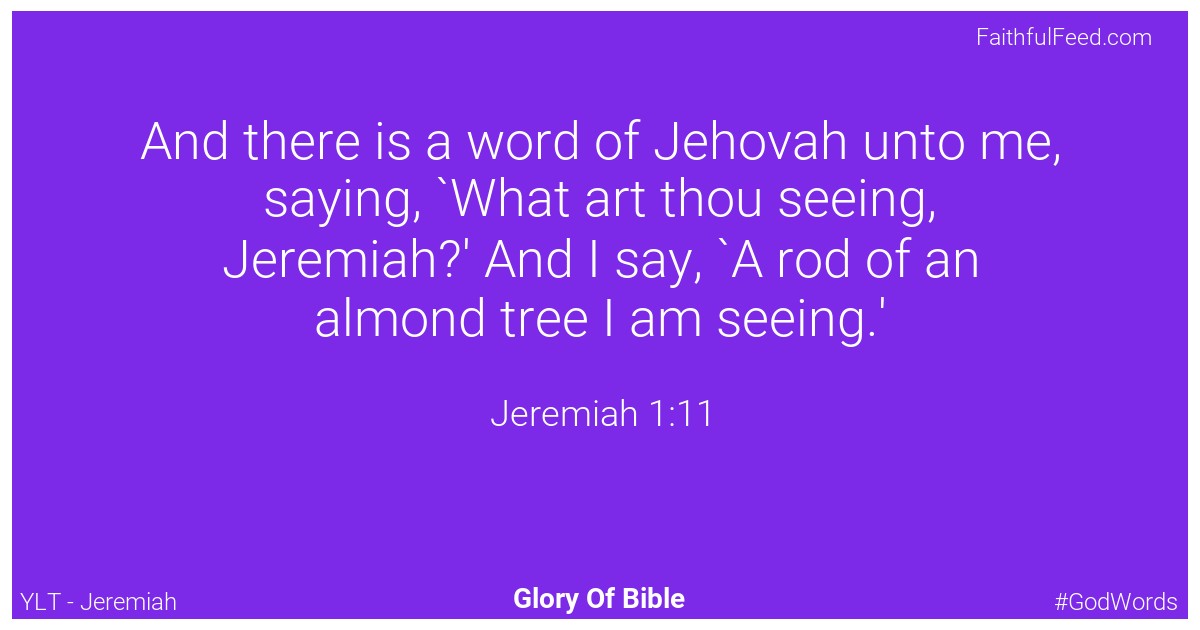 Jeremiah 1:11 - Ylt