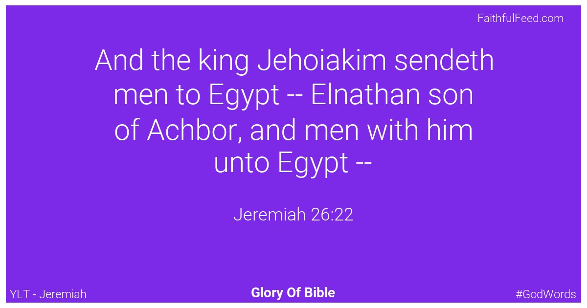Jeremiah 26:22 - Ylt