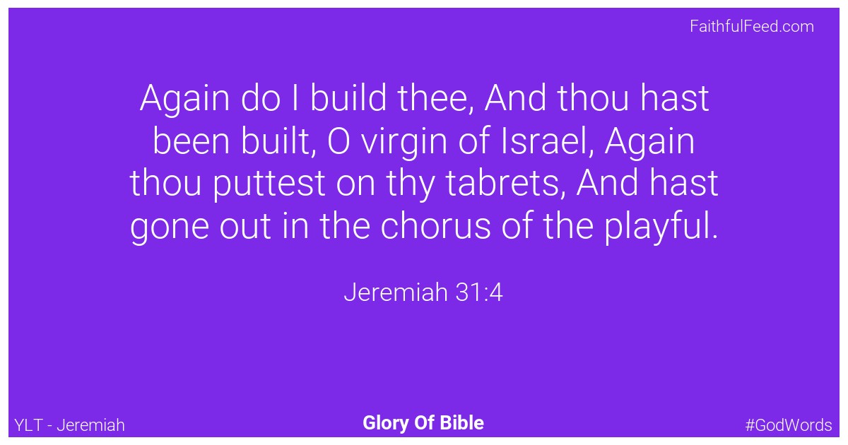 Jeremiah 31:4 - Ylt