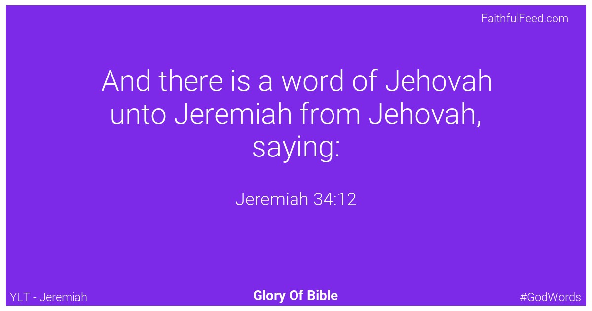 Jeremiah 34:12 - Ylt