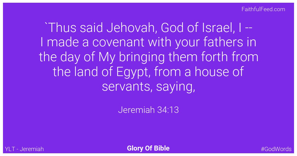 Jeremiah 34:13 - Ylt