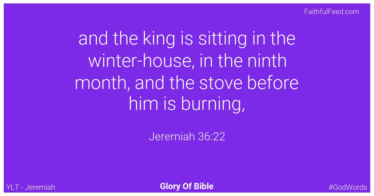 Jeremiah 36:22 - Ylt
