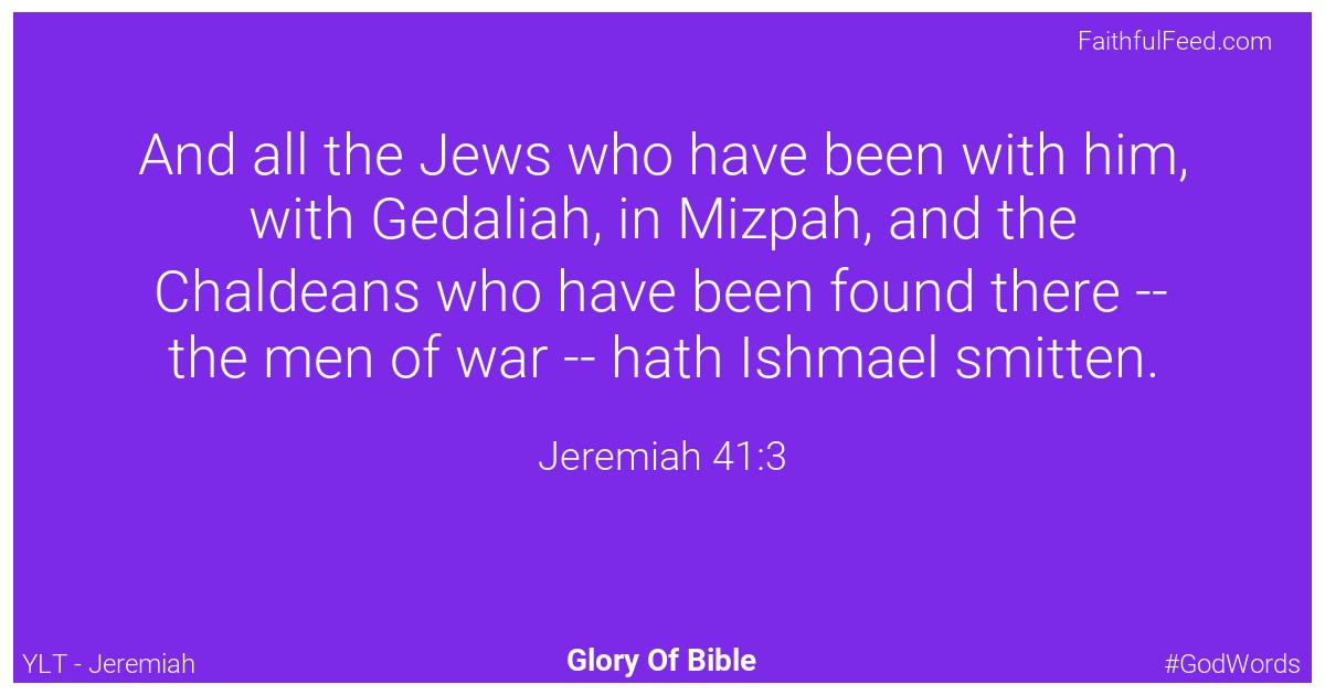 Jeremiah 41:3 - Ylt