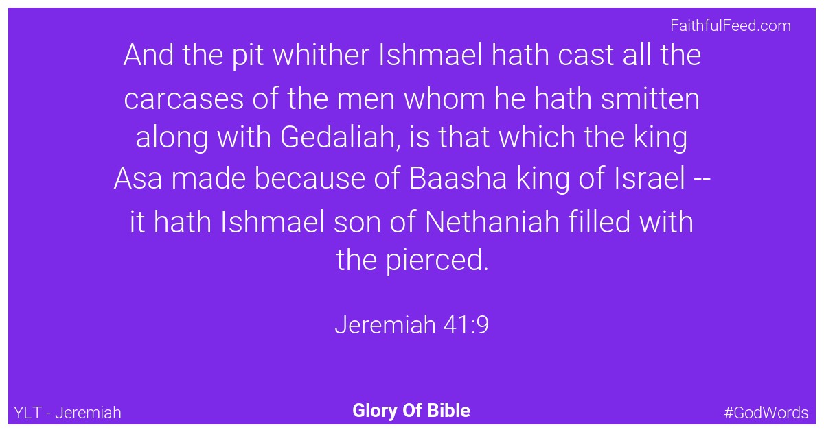 Jeremiah 41:9 - Ylt