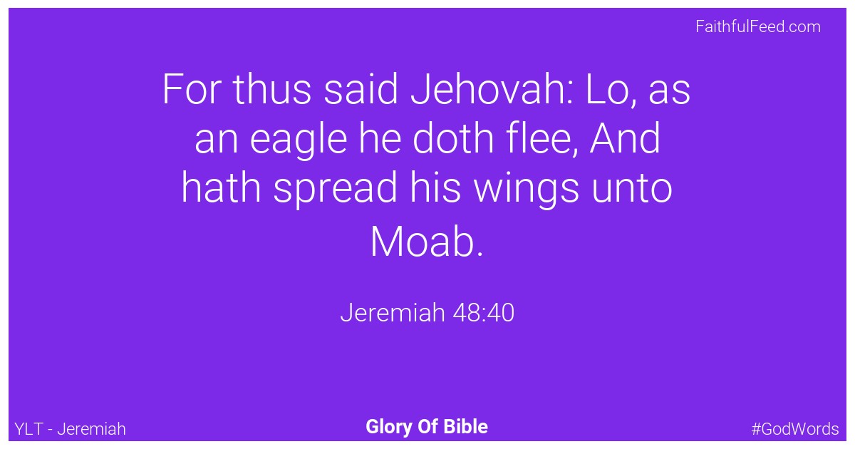 Jeremiah 48:40 - Ylt