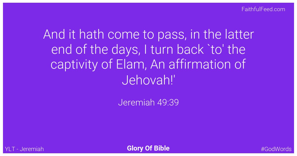 Jeremiah 49:39 - Ylt