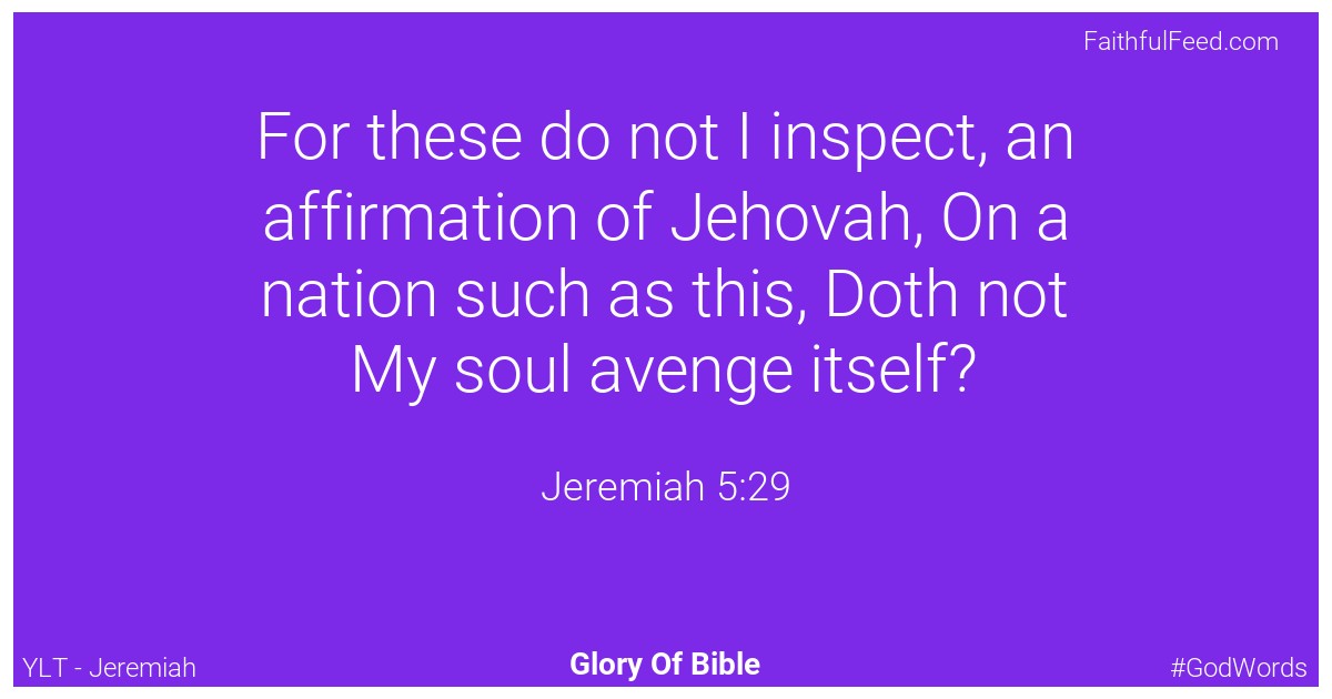 Jeremiah 5:29 - Ylt