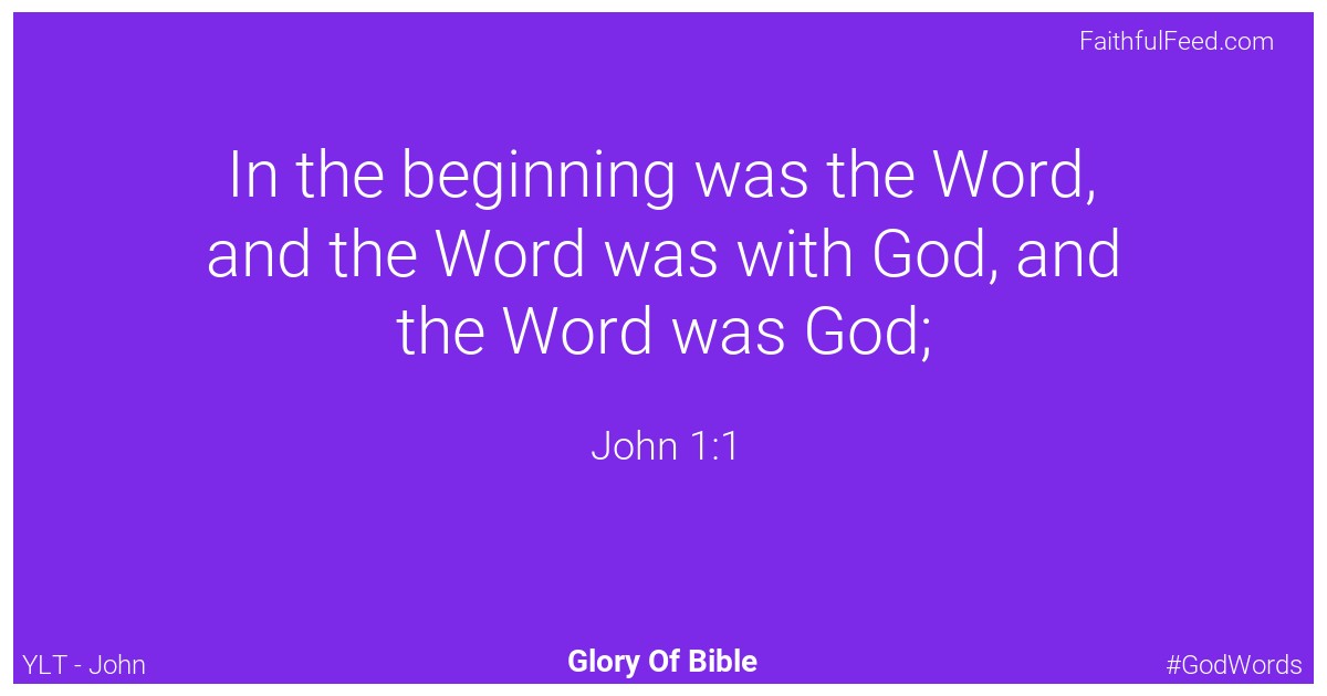 John 1:1 - Ylt