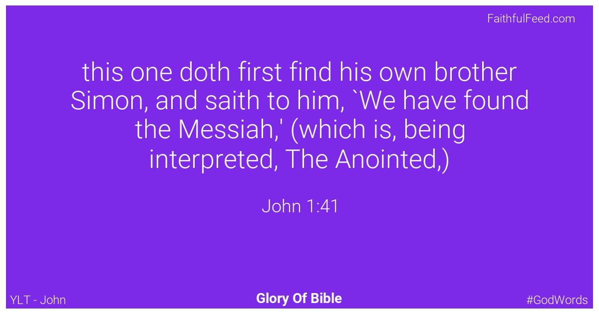 John 1:41 - Ylt