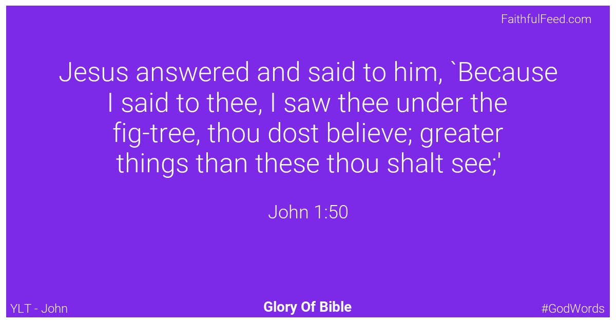 John 1:50 - Ylt