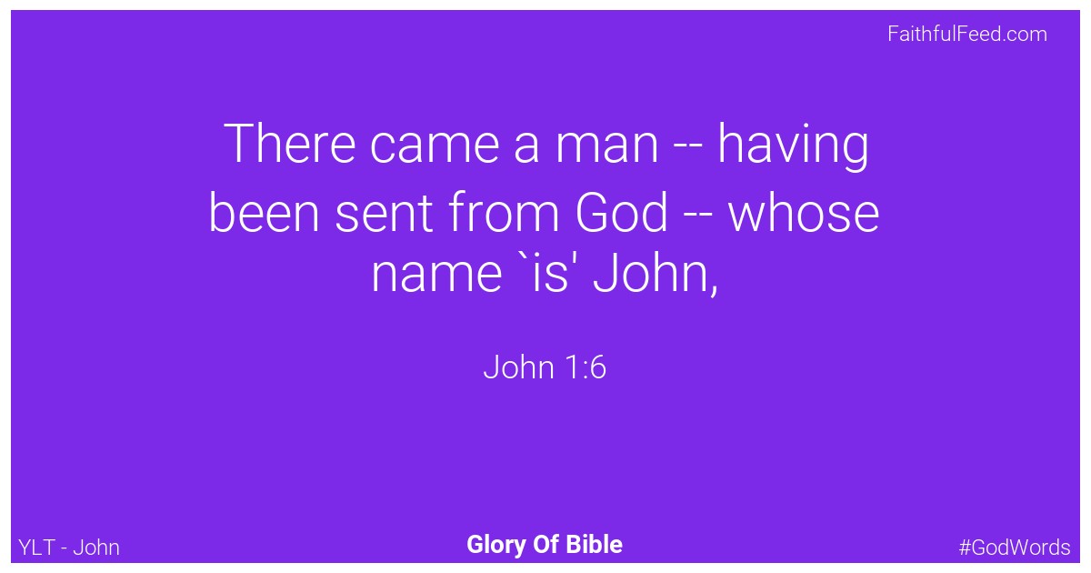 John 1:6 - Ylt