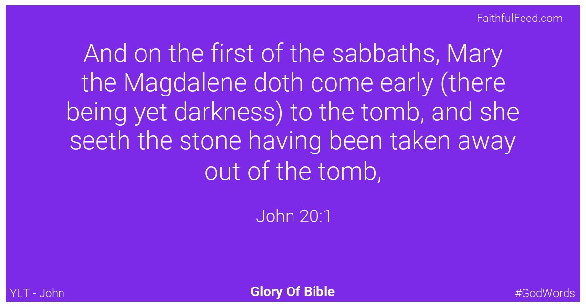 The Bible Verses from John Chapter 20 - Ylt