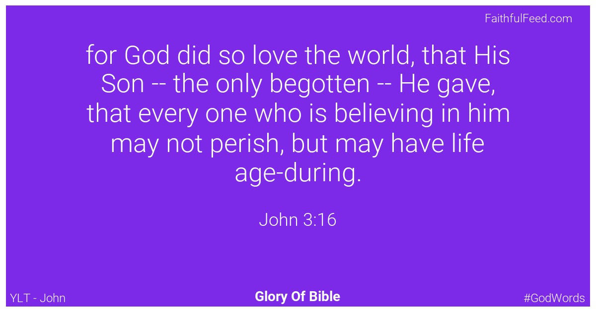 John 3:16 - Ylt