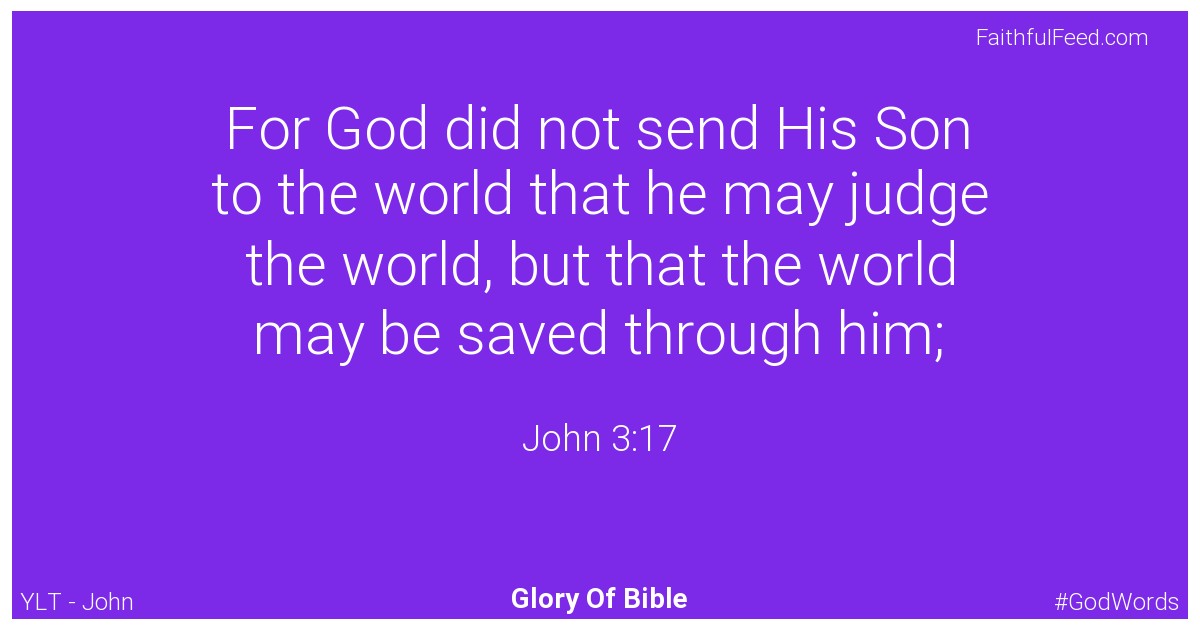 John 3:17 - Ylt