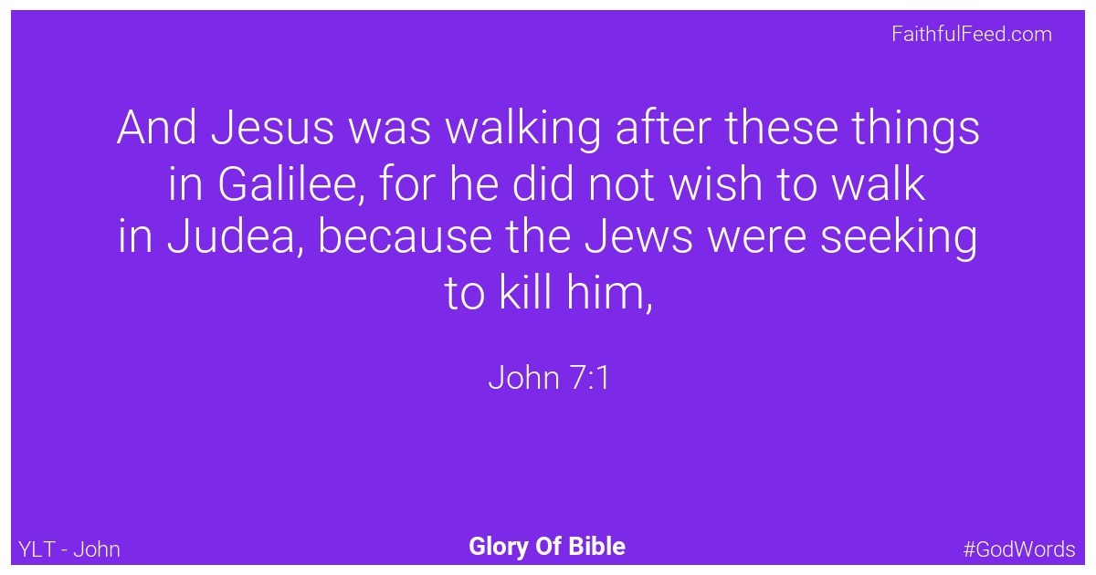 The Bible Verses from John Chapter 7 - Ylt