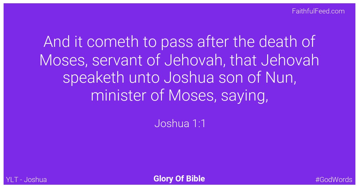 Joshua 1:1 - Ylt