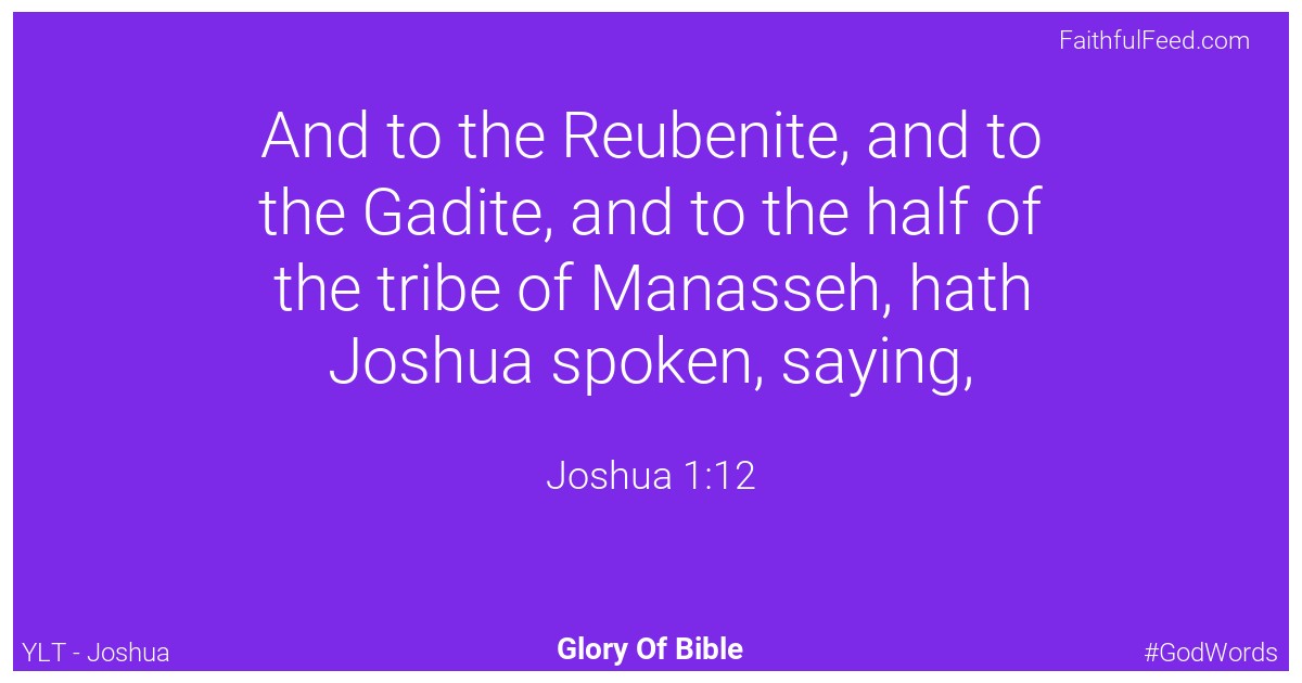 Joshua 1:12 - Ylt