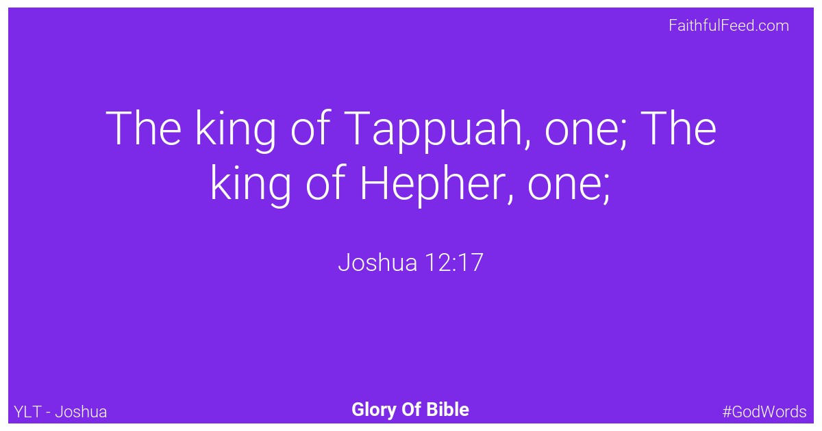 Joshua 12:17 - Ylt