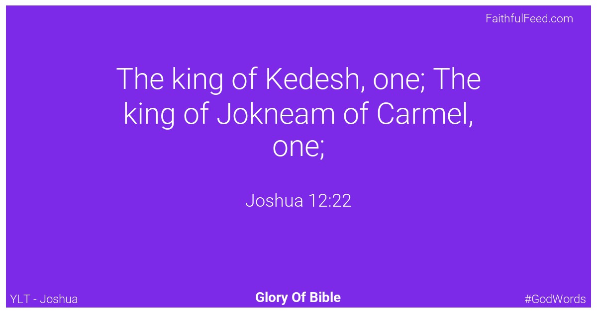 Joshua 12:22 - Ylt