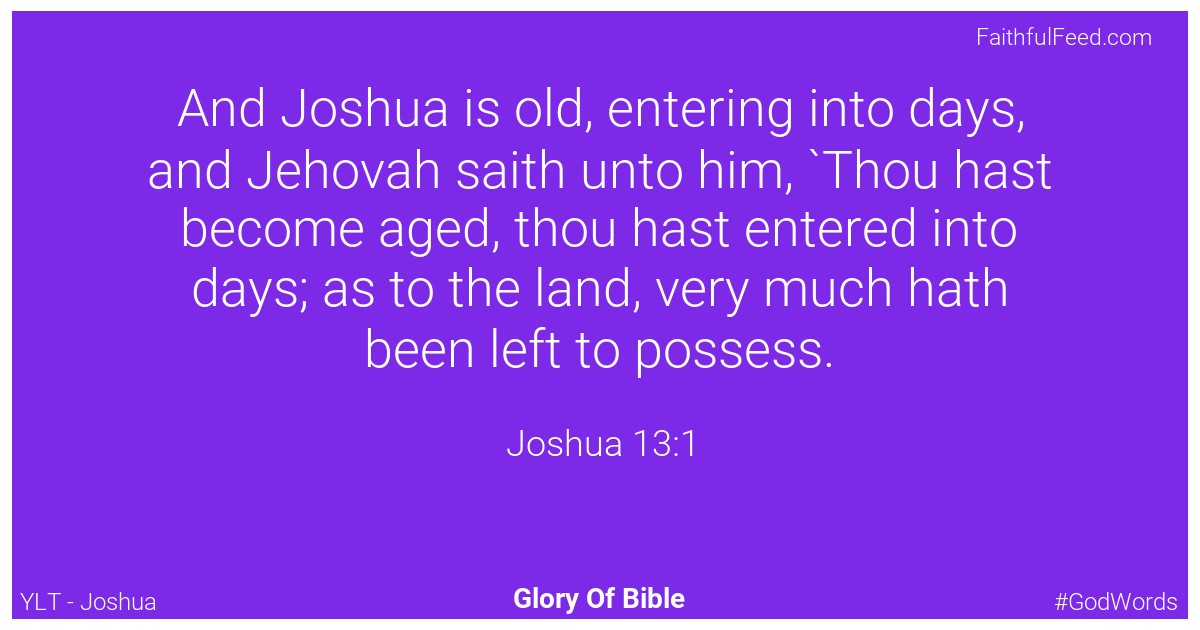 Joshua 13:1 - Ylt