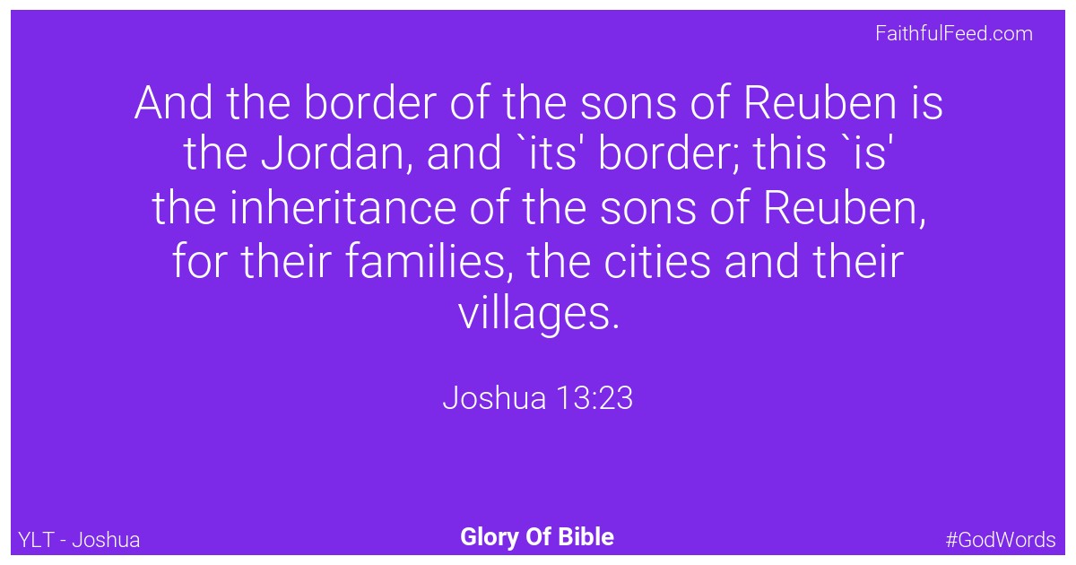 Joshua 13:23 - Ylt