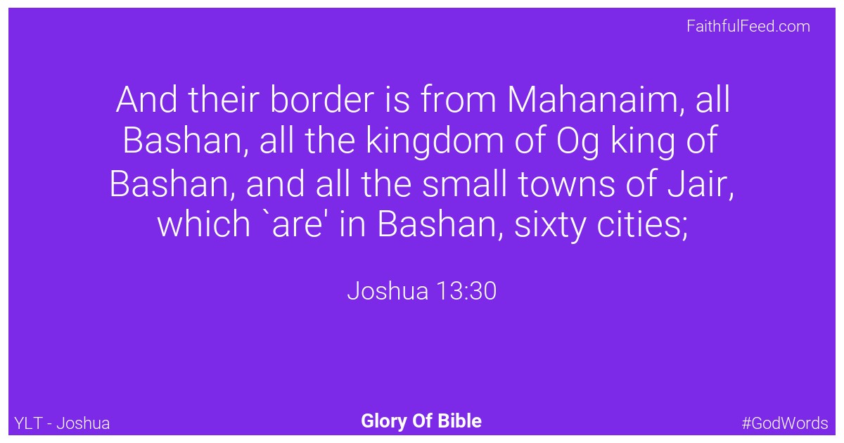 Joshua 13:30 - Ylt