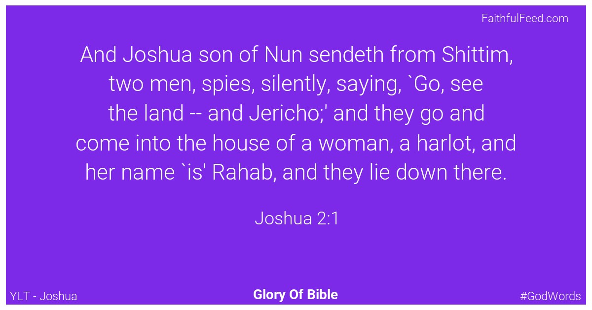 Joshua 2:1 - Ylt