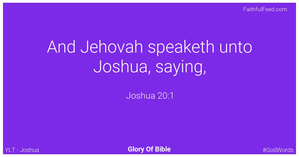 Joshua 20:1 - Ylt