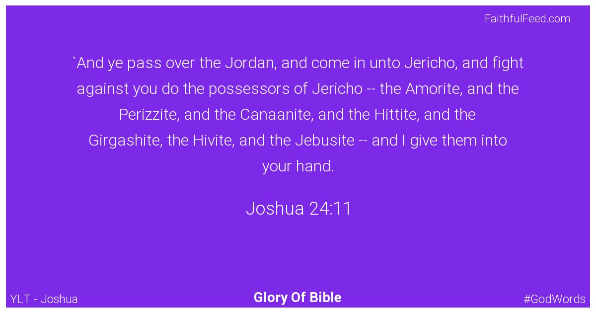 Joshua 24:11 - Ylt