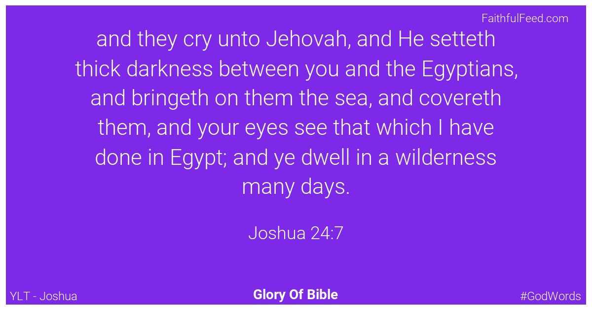 Joshua 24:7 - Ylt
