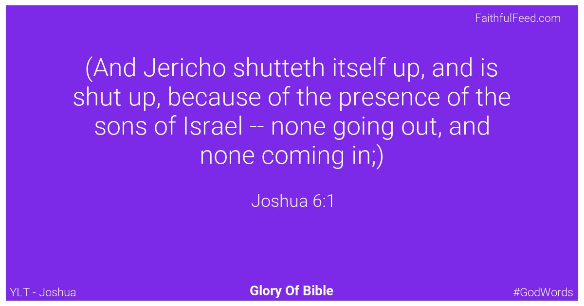 Joshua 6:1 - Ylt