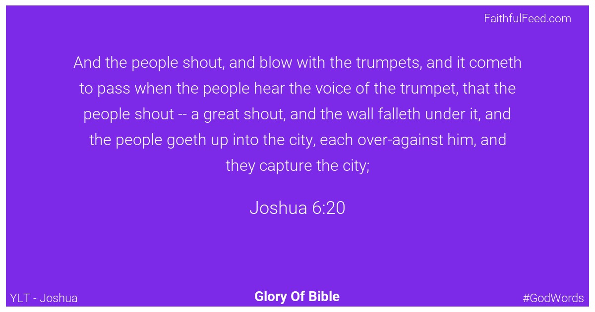 Joshua 6:20 - Ylt