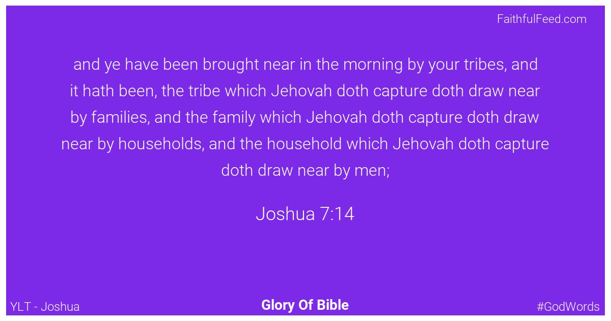 Joshua 7:14 - Ylt