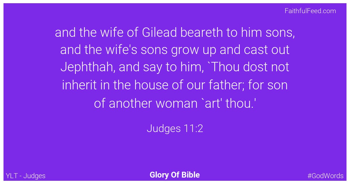 Judges 11:2 - Ylt