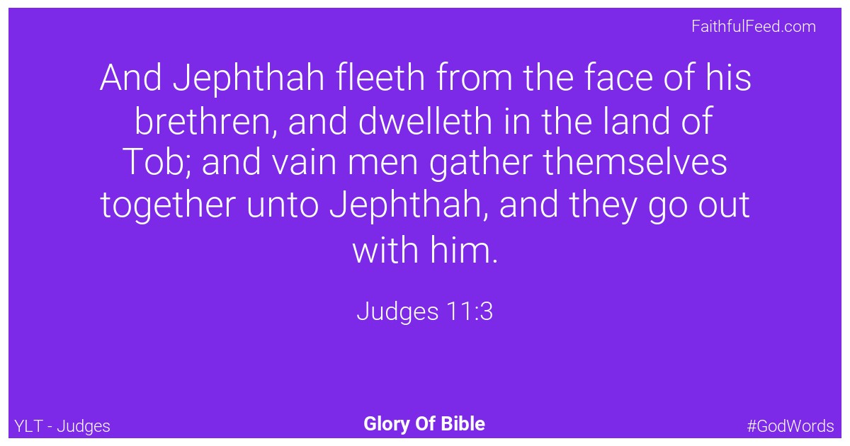 Judges 11:3 - Ylt