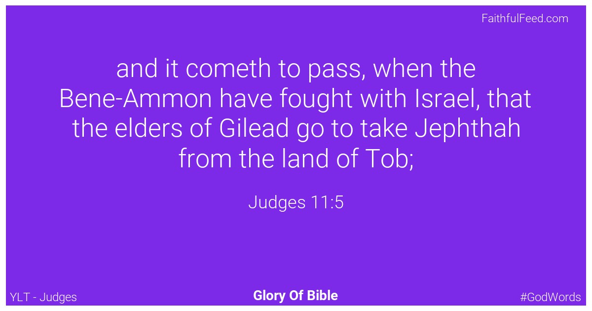 Judges 11:5 - Ylt