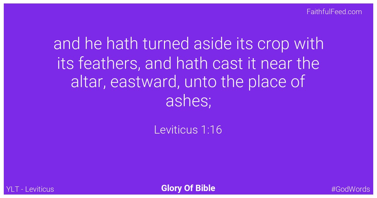 Leviticus 1:16 - Ylt